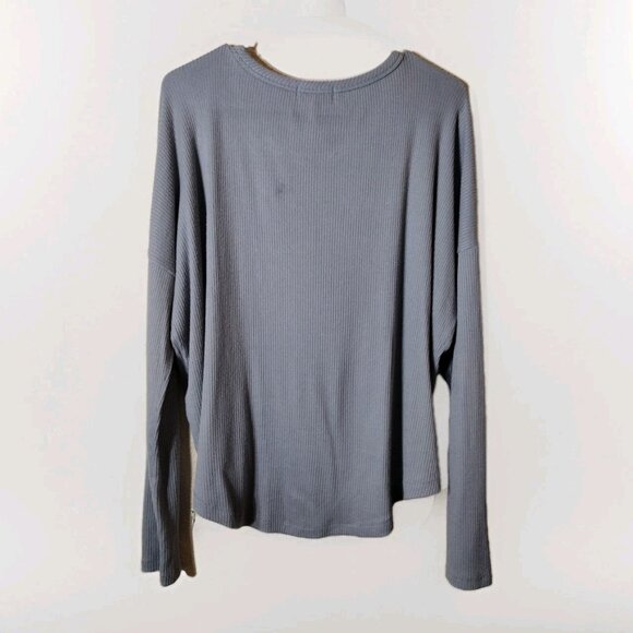 Rag And Bone Top Large Ribbed Long Sleeve Stretch - Picture 2 of 12